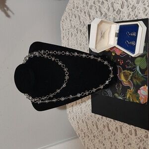 Gorgeous Faceted Crystal Bead Necklace & Earrings